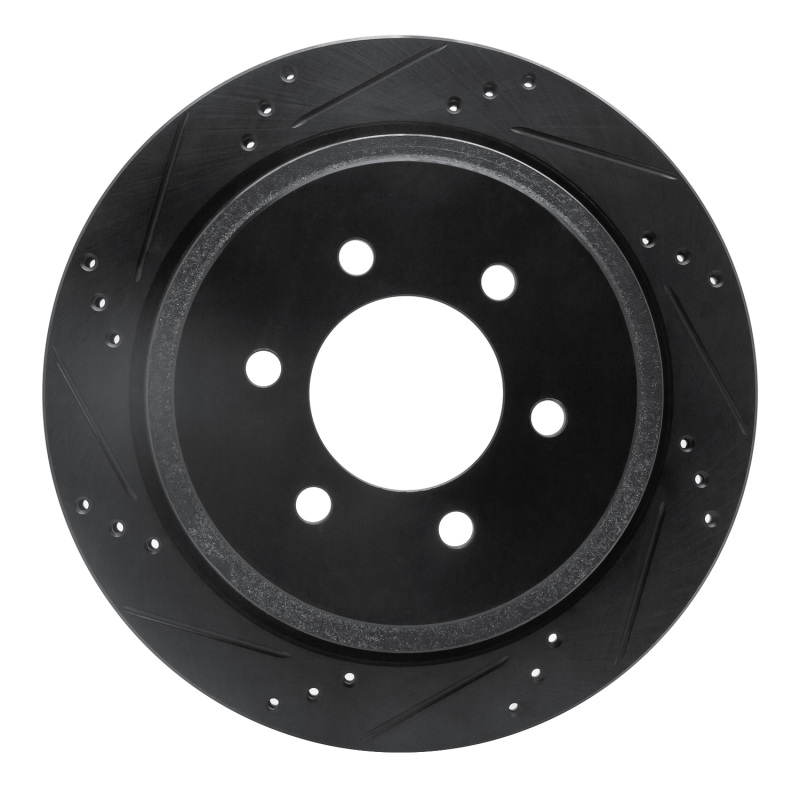 Ford Expedition Brake Rotor (1) - Rear Left - R1 Concepts - Drilled & Slotted - Black - `02-`06